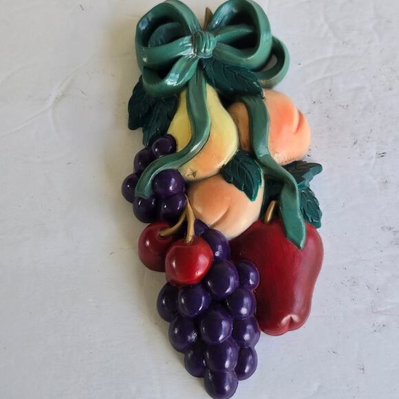 Home Interiors Mixed Fruit Wall Decor Vintage Made in the USA 1990's - Picture 9 of 9